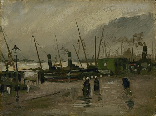 The De Ruijterkade in Amsterdam, 1885, Vincent van Gogh