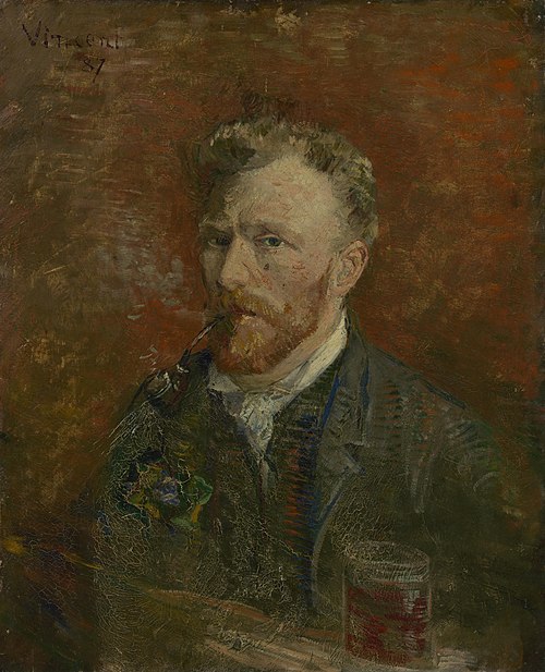 Self-Portrait with Glass, 1887, Vincent van Gogh