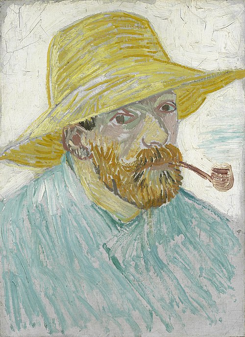 Self-Portrait with Pipe and Straw Hat, 1887, Vincent van Gogh