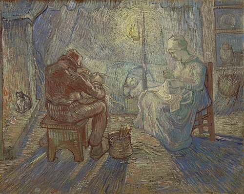 Evening (after Millet), 1889, Vincent van Gogh