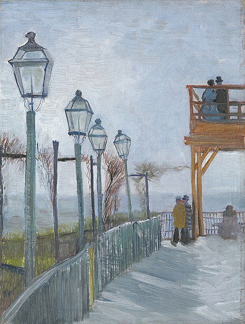 Terrace and Observation Deck at the Moulin de Blute-Fin, Montmartre, 1887, Vincent van Gogh