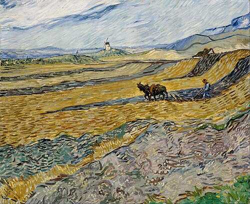 Enclosed Field with Ploughman, 1889, Vincent van Gogh