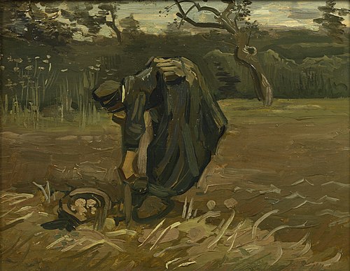 Peasant Woman Digging Up Potatoes, 1885, Vincent van Gogh