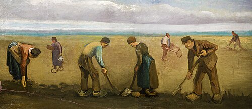 Peasants Planting Potatoes, 1884, Vincent van Gogh