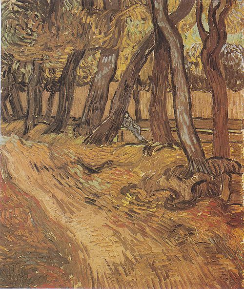 Garden of Saint-Paul Hospital with Figure, The, 1889, Vincent van Gogh