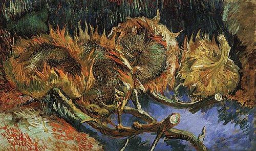 Four Withered Sunflowers, 1887, Vincent van Gogh