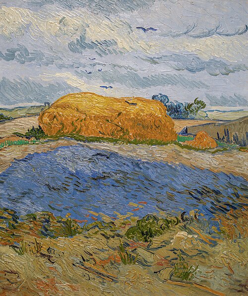 Haystacks under a Rainy Sky, 1890, Vincent van Gogh