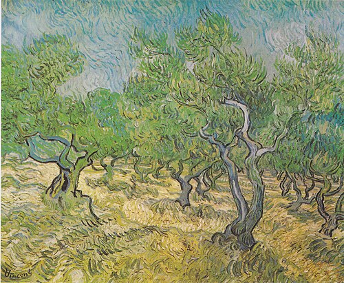 Champ d'oliviers, 1889, Vincent van Gogh