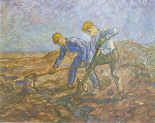 Les bêcheurs, 1889, Vincent van Gogh