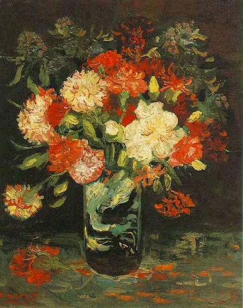 Vase with Carnations, 1886, Vincent van Gogh