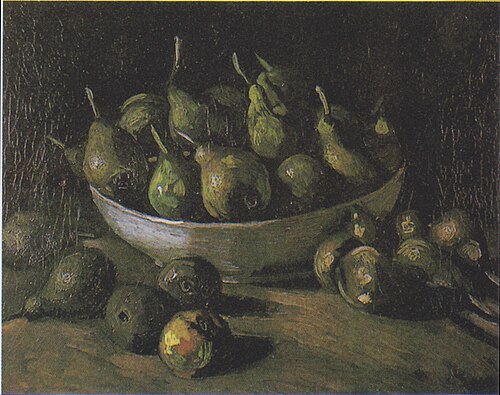 Still Life with a Stone Bowl with Pears, 1885, Vincent van Gogh