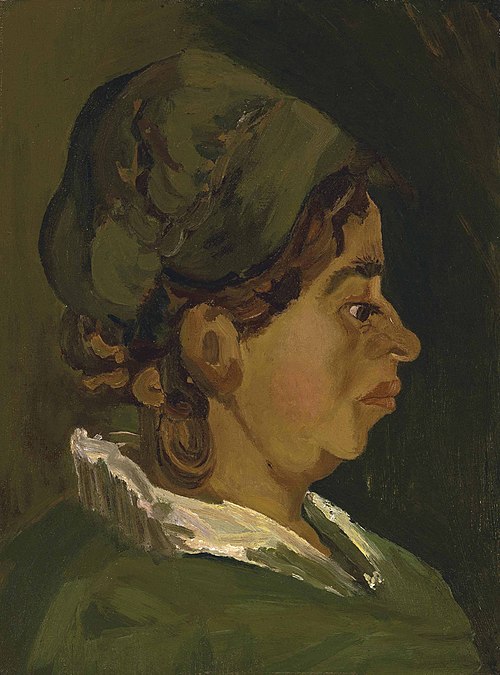 Head of a Peasant Woman: Right Profile, 1884, Vincent van Gogh