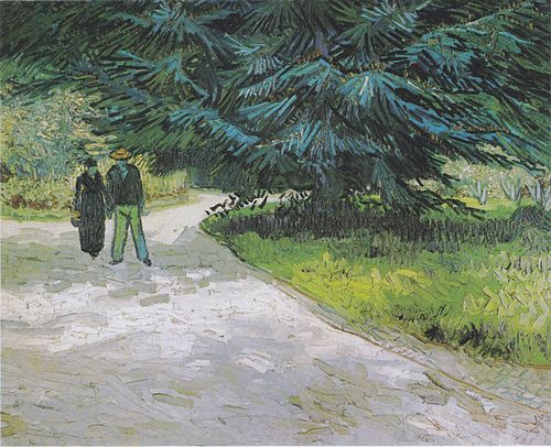 Couple in the Park at Arles - The garden of the poet III, 1888, Vincent van Gogh