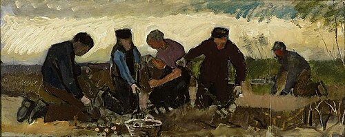 Potato Harvest (Five Figures), 1883, Vincent van Gogh