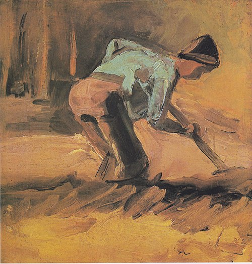 Peasant digging, 1882, Vincent van Gogh
