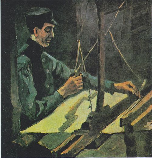 Weaver Facing Right (Half-Figure), 1884, Vincent van Gogh
