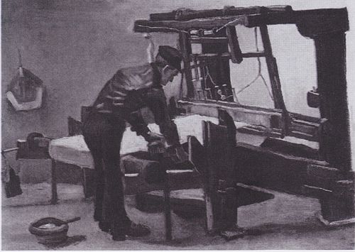 Weaver Standing in Front of a Loom, 1884, Vincent van Gogh
