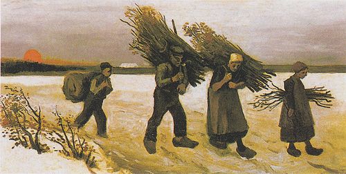 Wood Gatherers in the Snow, 1884, Vincent van Gogh