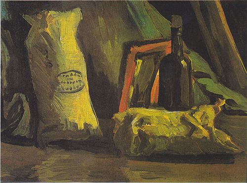Still Life with Two Sacks and a Bottle, 1884, Vincent van Gogh