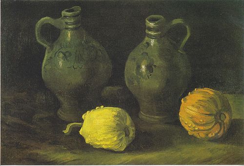 Still Life with Two Jars and Two Pumpkins, 1885, Vincent van Gogh