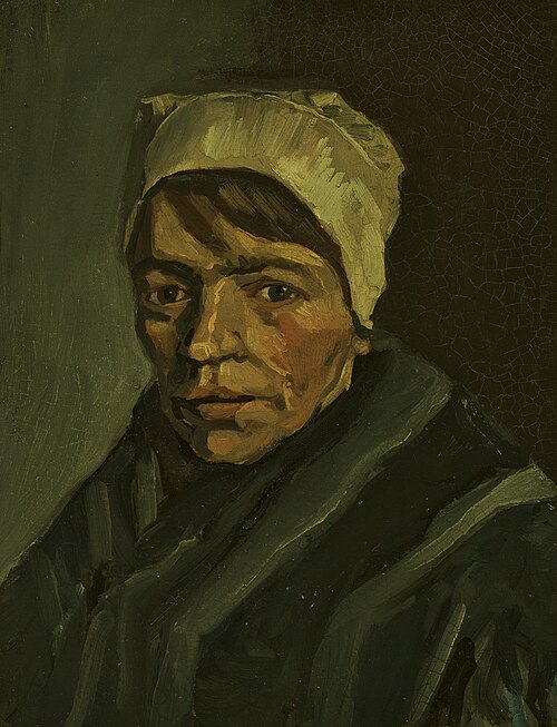 Head of a Peasant Woman with White Cap, 1885, Vincent van Gogh