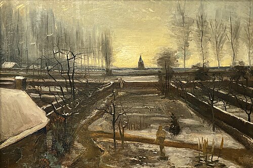 The Parsonage Garden at Nuenen in the Snow, 1885, Vincent van Gogh