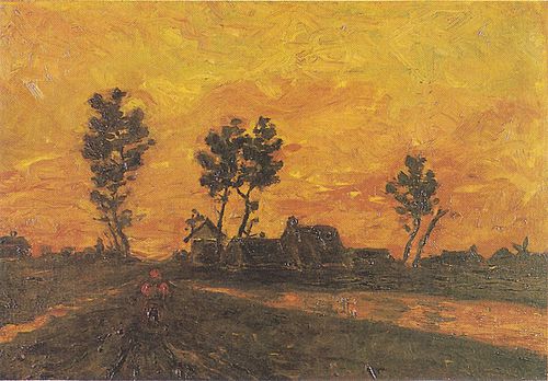 Landscape at Sunset, 1885, Vincent van Gogh