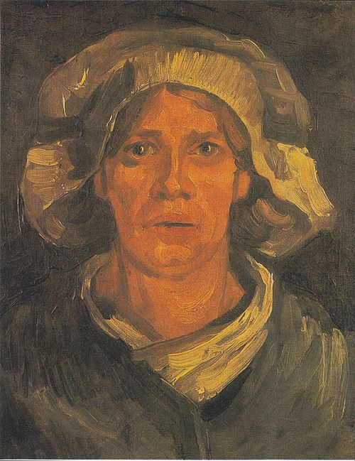 Head of a Peasant Woman with White Cap, 1885, Vincent van Gogh