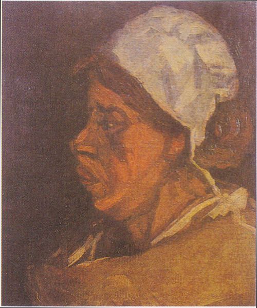 Head of a Peasant Woman with White Cap, 1885, Vincent van Gogh