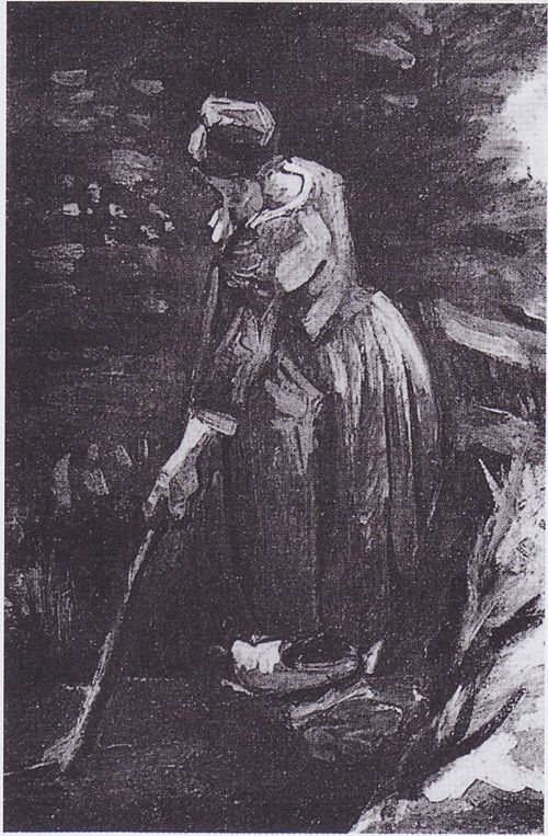 Peasant Woman Raking, 1885, Vincent van Gogh