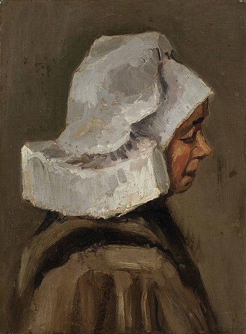 Head of a Peasant Woman with White Cap, 1884, Vincent van Gogh