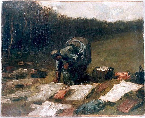 Peasant Woman Laundering, 1885, Vincent van Gogh
