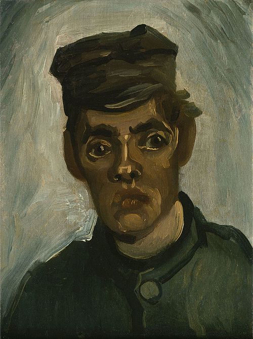 Tête d'un jeune paysan avec une casquette, 1885, Vincent van Gogh