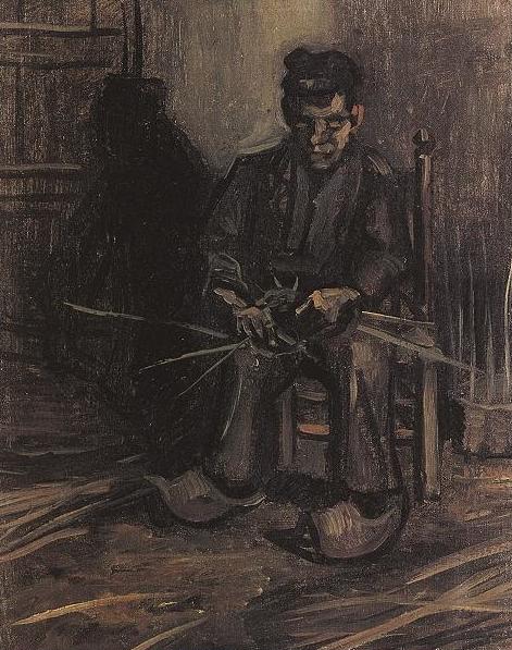 Peasant Making a Basket, 1885, Vincent van Gogh