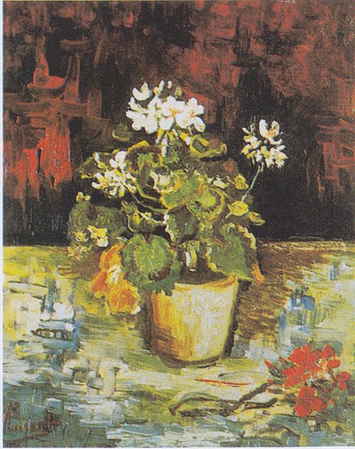 Geranium in a Flowerpot, 1886, Vincent van Gogh