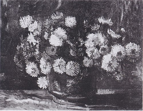 Bowl with Chrysanthemums, 1886, Vincent van Gogh