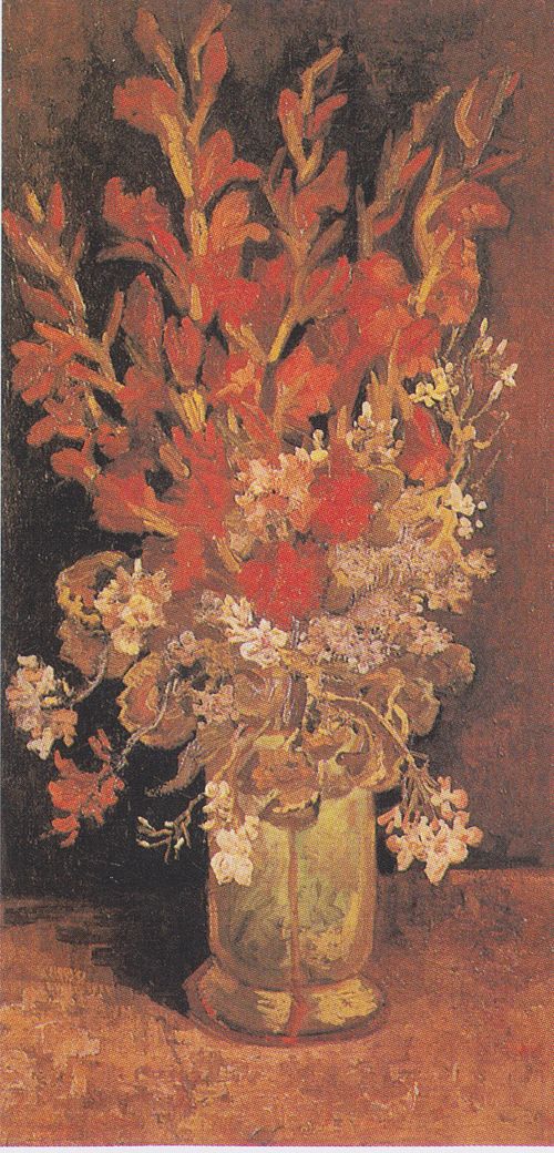Vase with Gladioli and Carnations, 1886, Vincent van Gogh