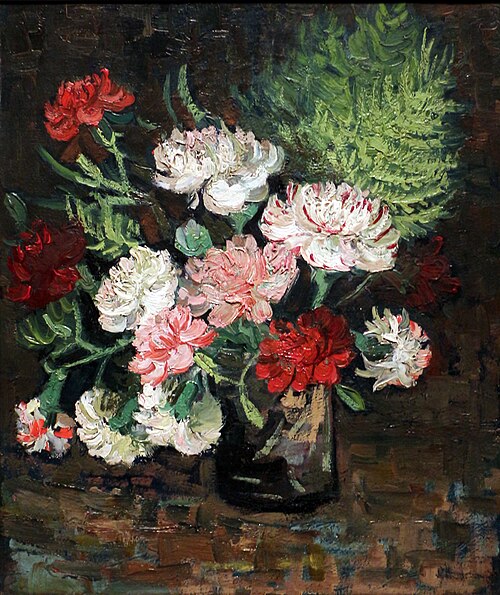 Vase with Carnations, 1886, Vincent van Gogh