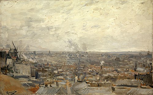 Vue de Paris, prise depuis Montmartre, 1886, Vincent van Gogh