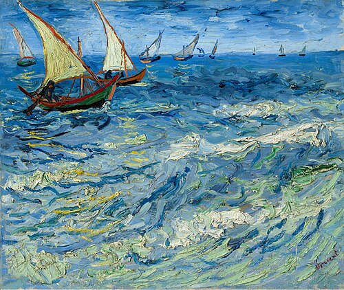 Seascape at Saintes-Maries, 1888, Vincent van Gogh