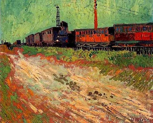 Wagons de chemin de fer à Arles, 1888, Vincent van Gogh