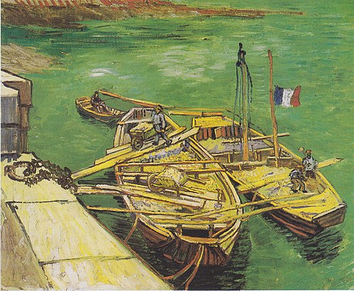 Les Bateaux amarrés, 1888, Vincent van Gogh