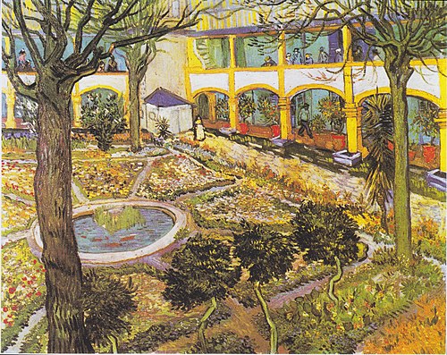 The Courtyard of the Hospital at Arles, 1889, Vincent van Gogh