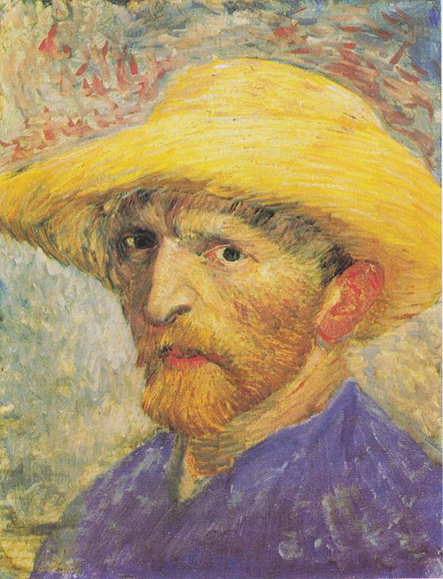 Self-Portrait with Straw Hat, 1887, Vincent van Gogh