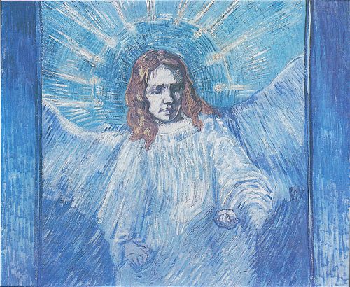 Half Figure of an Angel (after Rembrandt), 1889, Vincent van Gogh