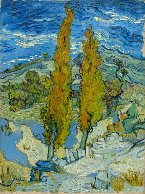 Two Poplars in the Alpilles near Saint-Rémy, 1889, Vincent van Gogh