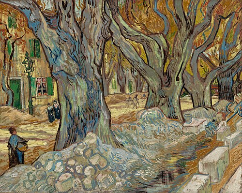 The Large Plane Trees (Road Menders at Saint-Rémy), 1889, Vincent van Gogh