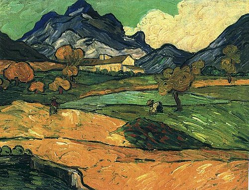 Le Mont Gaussier with the Mas de Saint-Paul, 1889, Vincent van Gogh