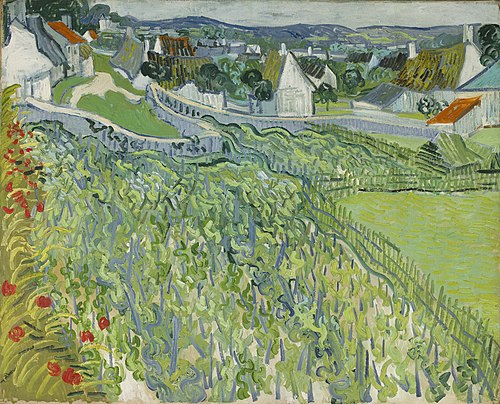 Vineyards at Auvers, 1890, Vincent van Gogh