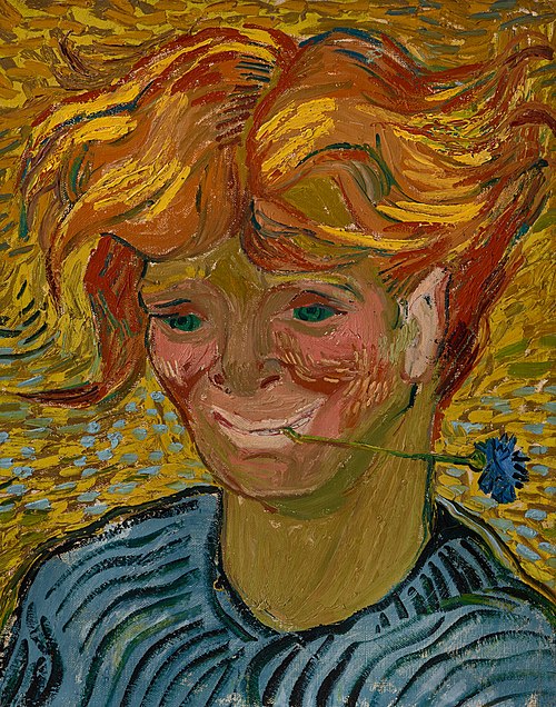 Jeune homme au bleuet, 1890, Vincent van Gogh